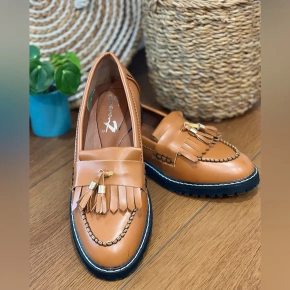 Seven7 Ivy Lug Platform Loafer in Cognac Brown - Picture 4 of 7